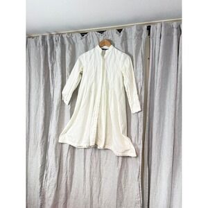 Khaadi Cotton Kurta Tunic Size 6 | White Lightweight Pakistani Kurti | Handwoven